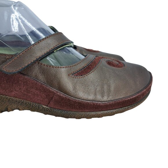 Naot Matai Brown Bronze Leather Mary Jane Comfort Shoes Size 38 US 7 Artsy - Picture 14 of 15